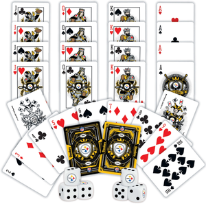 Pittsburgh Steelers Nfl 2-pack Playing Cards & Dice Set
