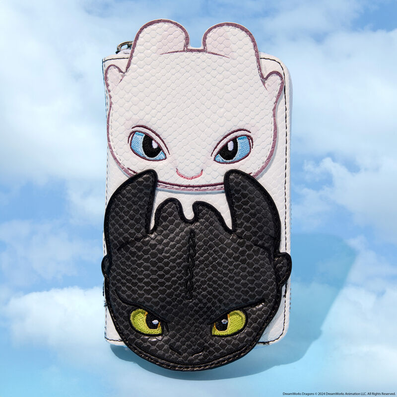 Loungefly How to Train Your Dragon Light & Night Fury Zip Around Wallet