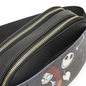 Jack and Sally Double Zipper Crossbody/Shoulder Bag