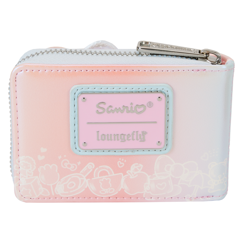 LOUNGEFLY Sanrio Hello Kitty 50th Anniversary Clear & Cute Accordion Zip Around Wallet