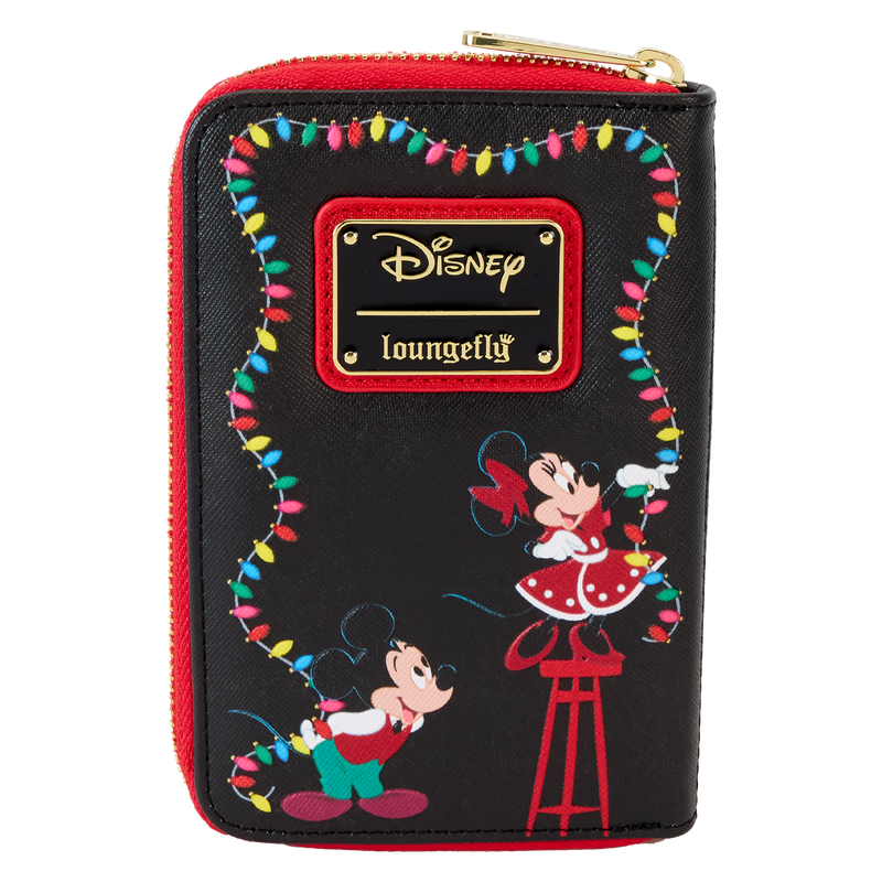 Loungefly Mickey & Friends Christmas Light Decorations Zip Around Wallet