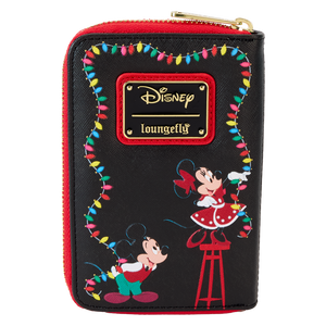 Loungefly Mickey & Friends Christmas Light Decorations Zip Around Wallet