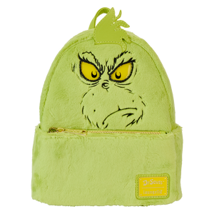 Loungefly Dr. Seuss' How The Grinch Stole Christmas! Plush Cosplay Light Up Mini Backpack