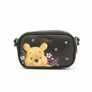 Winnie the Pooh Double Zipper Crossbody/Shoulder Bag