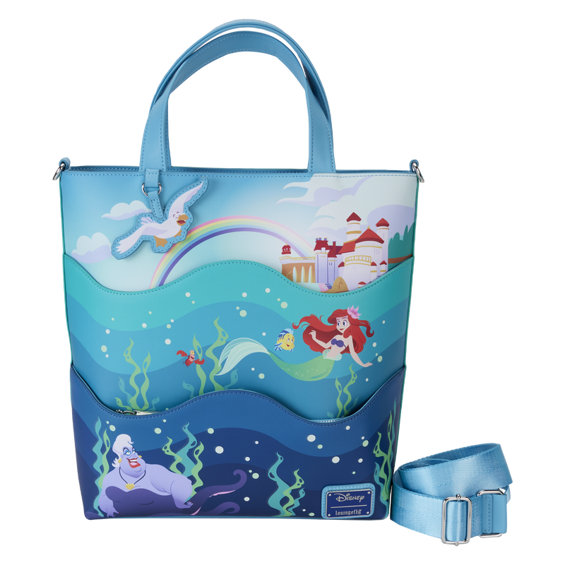 Loungefly The Little Mermaid 35th Anniversary Life is the Bubbles Glow Tote Bag