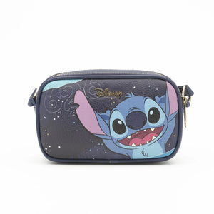 Stitch Double Zipper Crossbody/Shoulder Bag