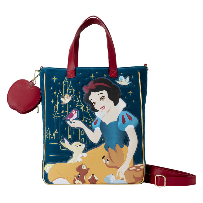 Loungefly DISNEY SNOW WHITE HERITAGE QUILTED VELVET TOTE BAG