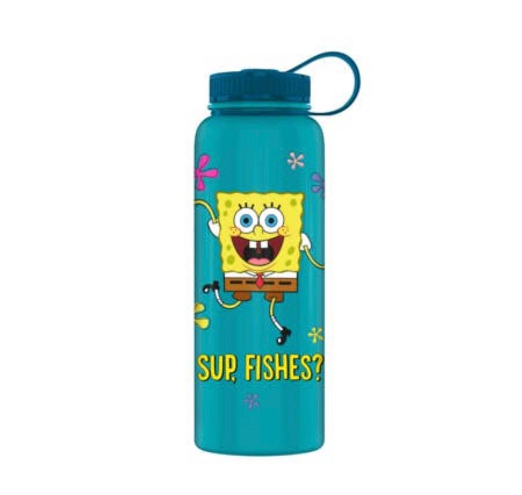 Spongebob 42oz Stainless Steel Water Bottle W Twist Lid