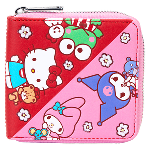 Sanrio Hello Kitty & Friends Color Block Zip Around Wallet