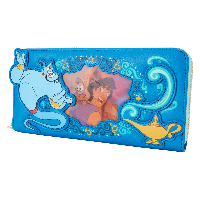 Loungefly Aladdin Princess Series Lenticular Zip Around Wristlet Wallet