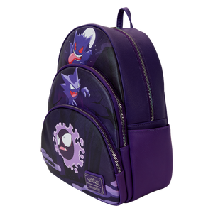 Loungefly Pokémon Gengar Evolution Triple Pocket Mini Backpack