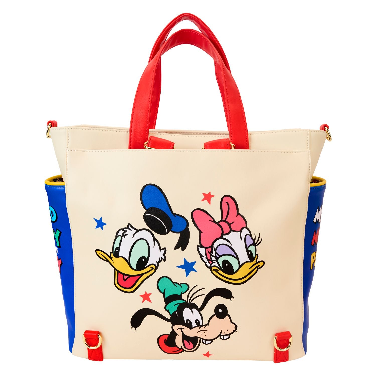 LOUNGEFLY DISNEY MICKEY AND FRIENDS CONVERTIBLE BACKPACK