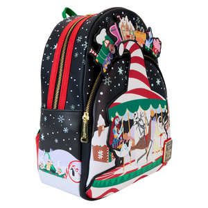 Loungefly The Nightmare Before Christmas Candy Cane Carousel Glow Mini Backpack