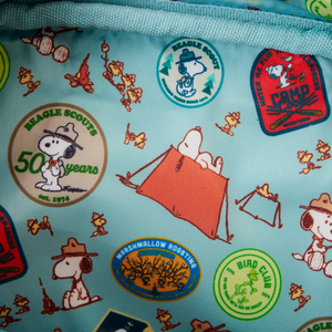 LOUNGEFLY Peanuts 50th Anniversary Snoopy's Beagle Scouts Crossbuddies® Cosplay Crossbody Bag with Coin Bag