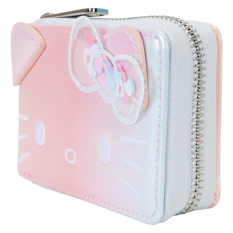 LOUNGEFLY Sanrio Hello Kitty 50th Anniversary Clear & Cute Accordion Zip Around Wallet