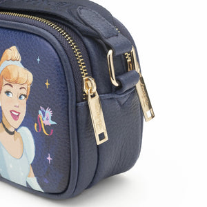 Cinderella Double Zipper Crossbody/Shoulder Bag