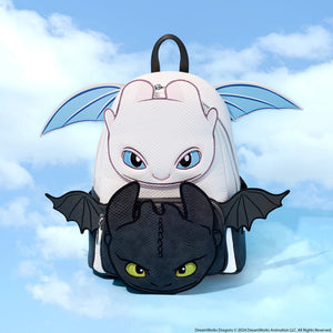 Loungefly How to Train Your Dragon Light & Night Fury Cosplay Mini Backpack