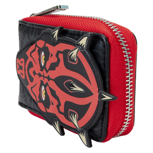 Loungefly Star Wars: The Phantom Menace 25th Anniversary Darth Maul Glow Accordion Zip Around Wallet