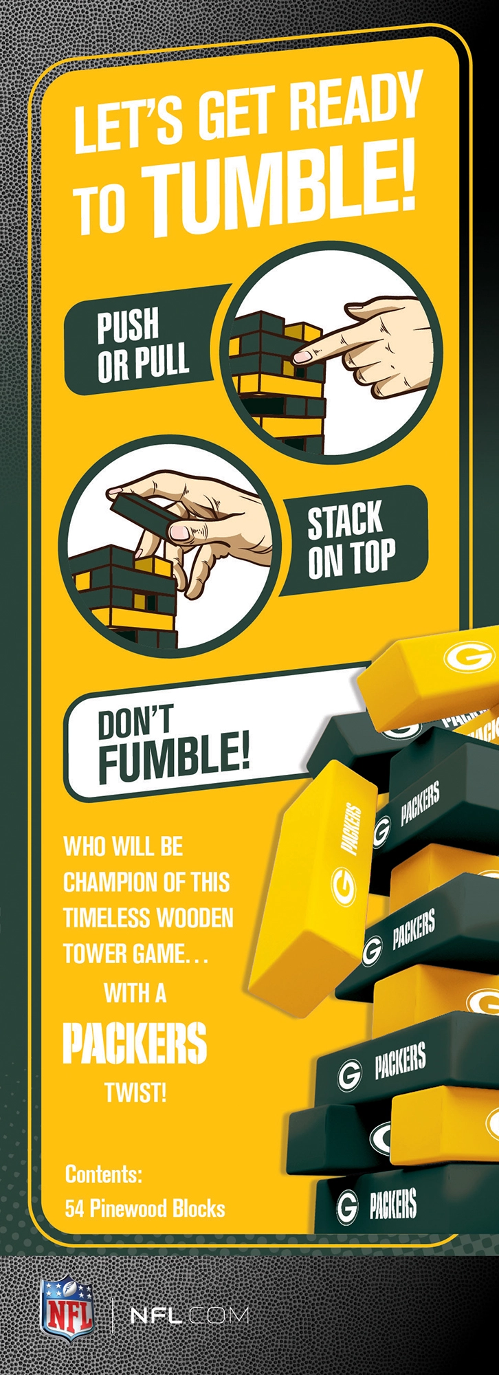 Green Bay Packers NFL Tumble Tower