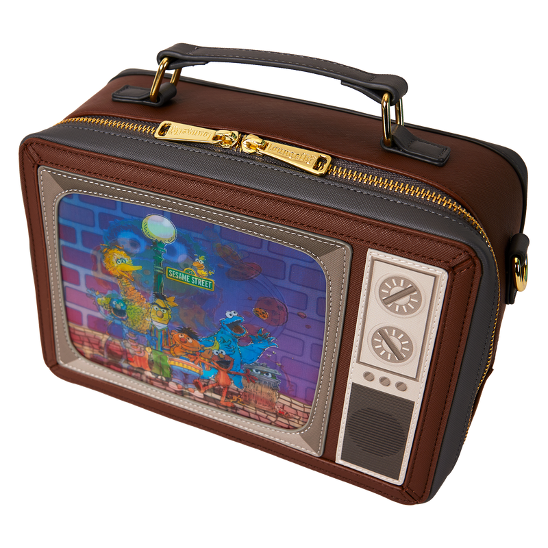 Sesame Street Lenticular Retro TV Triple Lenticular Crossbody Bag