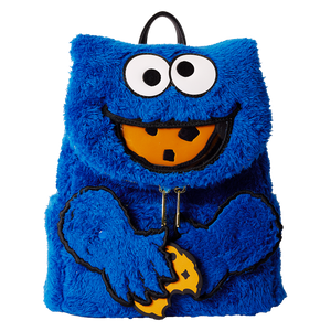 Loungefly Sesame Street Cookie Monster Plush Cosplay Mini Backpack With Coin Bag