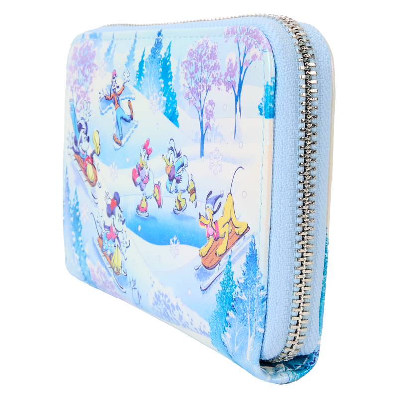 Loungefly Mickey & Friends Winter Wonderland Scene Zip Around Wallet