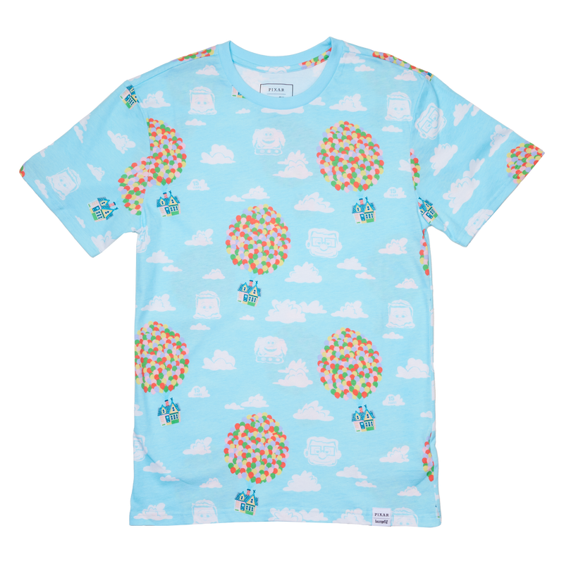 Loungefly Up 15th Anniversary Balloon House All-Over Print Unisex Tee