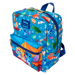 Stitch Camping Cuties All-Over Print Nylon Square Mini Backpack