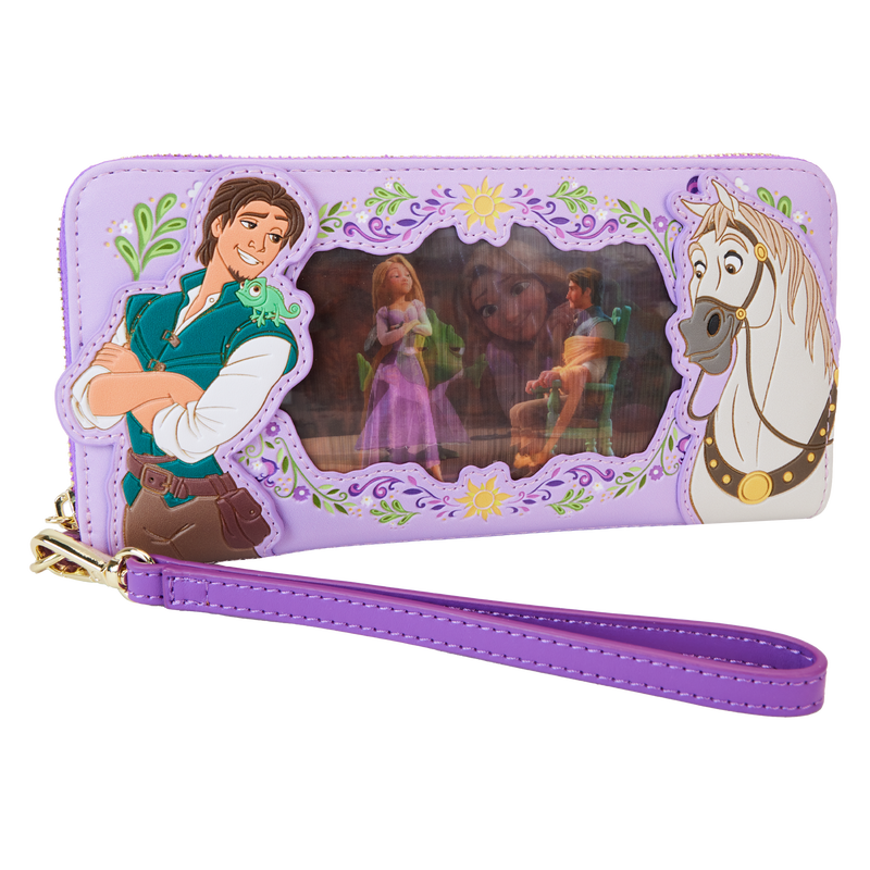 Tangled Rapunzel Princess Series Lenticular Zip Around Wristlet Wallet