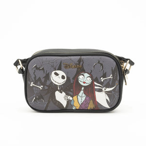 Jack and Sally Double Zipper Crossbody/Shoulder Bag