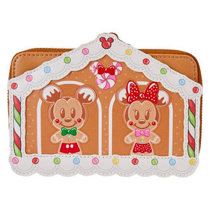 LF DISNEY MICKEY AND FRIENDS GINGERBREAD HOUSE ZIP AROUND WALLET