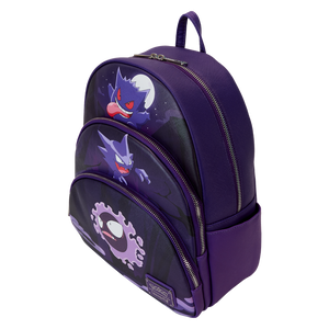 Loungefly Pokémon Gengar Evolution Triple Pocket Mini Backpack