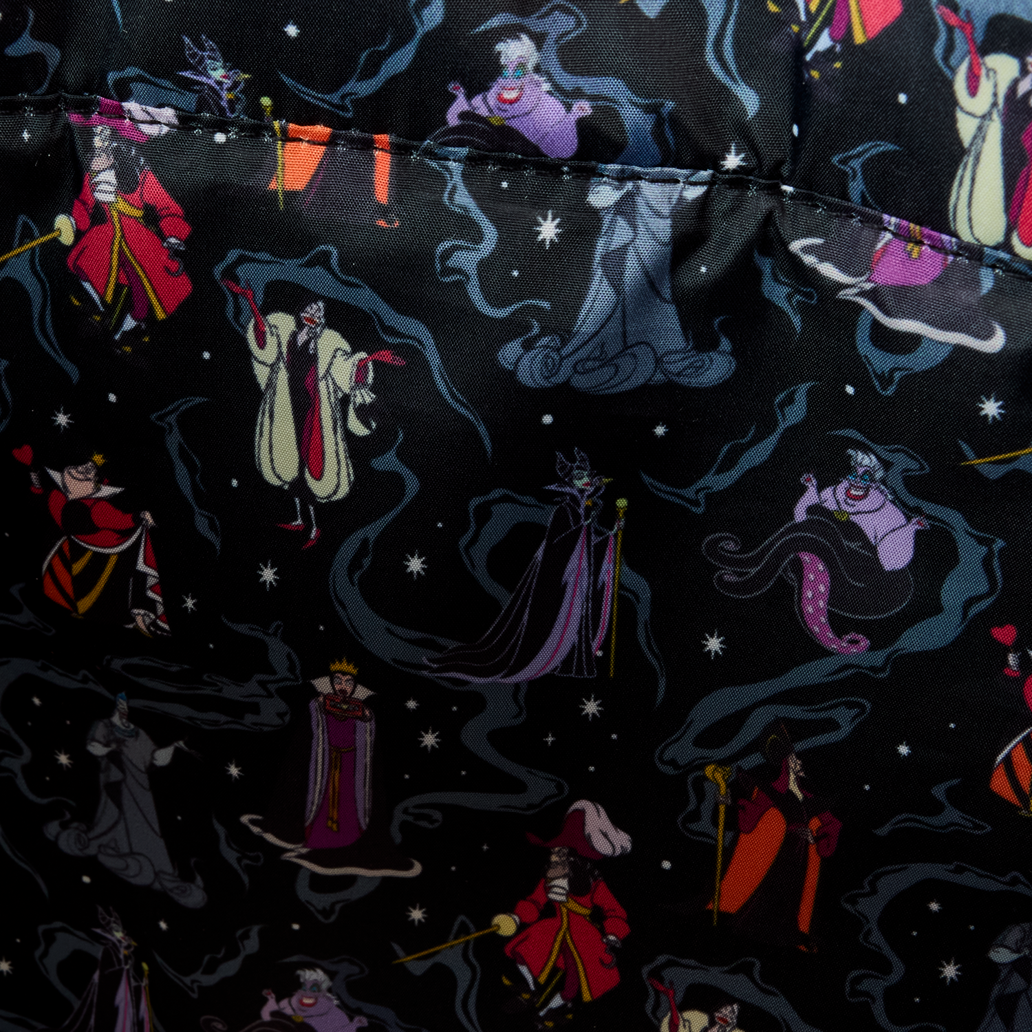 LOUNGEFLY DISNEY VILLAINS AOP CONVERTIBLE BACKPACK & TOTE