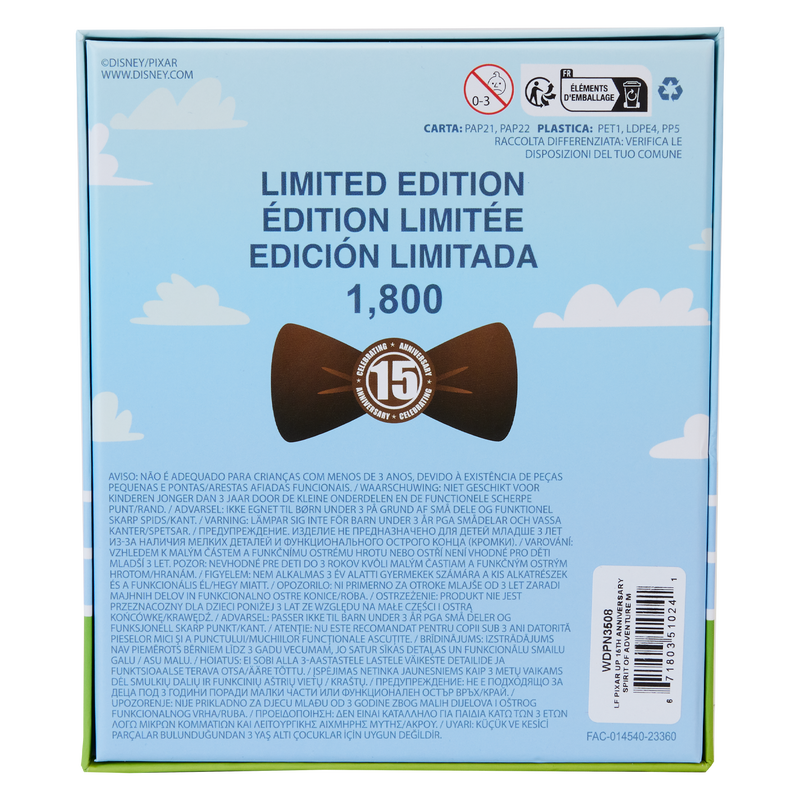 Loungefly Up 15th Anniversary Spirit of Adventure 3" Collector Box Sliding Pin