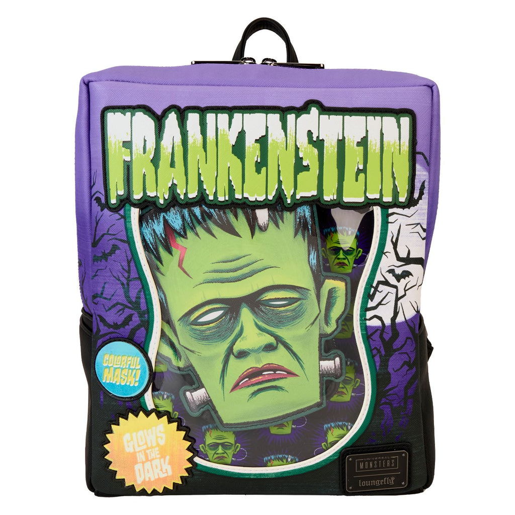 Loungefly UNIVERSAL MONSTERS FRANKENSTEIN NEON MASK MINI BACKPACK