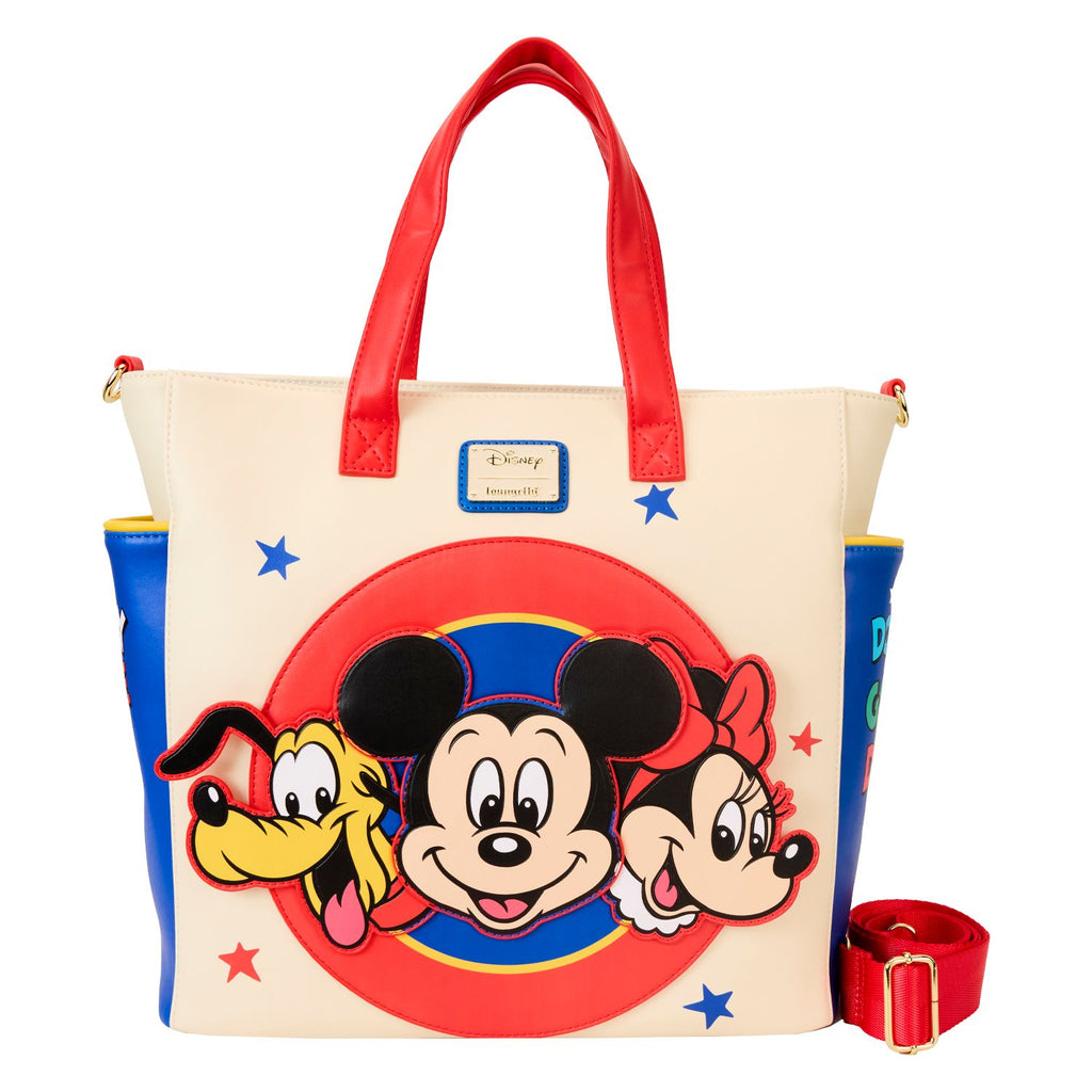 LOUNGEFLY DISNEY MICKEY AND FRIENDS CONVERTIBLE BACKPACK