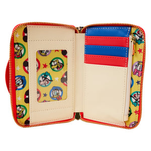 LOUNGEFLY DISNEY MICKEY AND FRIENDS CLASSIC ZIP AROUND WALLET