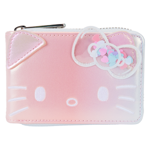 LOUNGEFLY Sanrio Hello Kitty 50th Anniversary Clear & Cute Accordion Zip Around Wallet