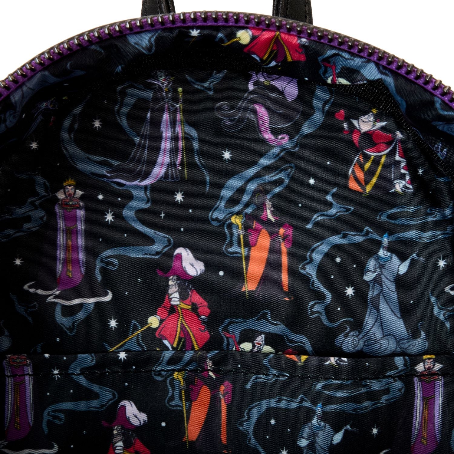 LOUNGEFLY DISNEY VILLAINS IRIDESCENT AOP MINI BACKPACK