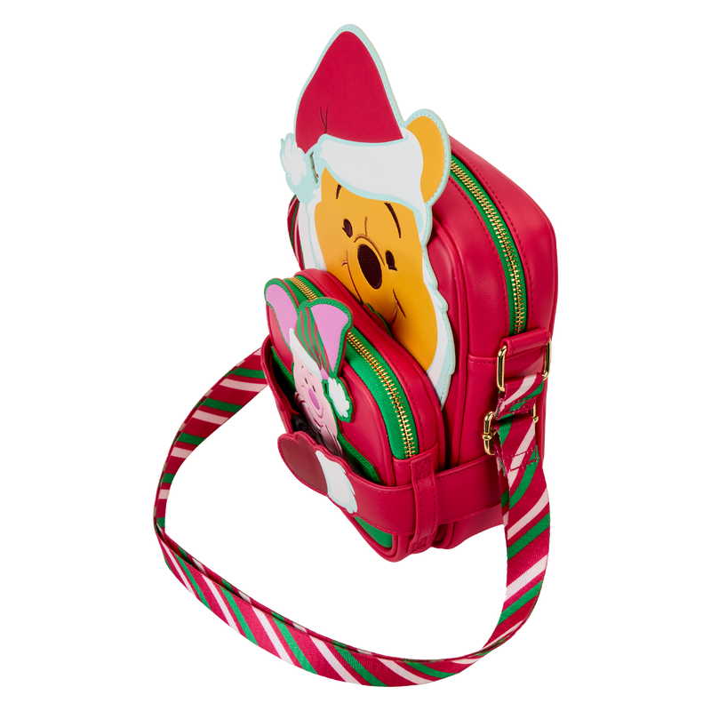 Loungefly Winnie The Pooh Santa Winnie & Piglet Crossbuddies Cosplay Crossbody Bag With Coin Bag