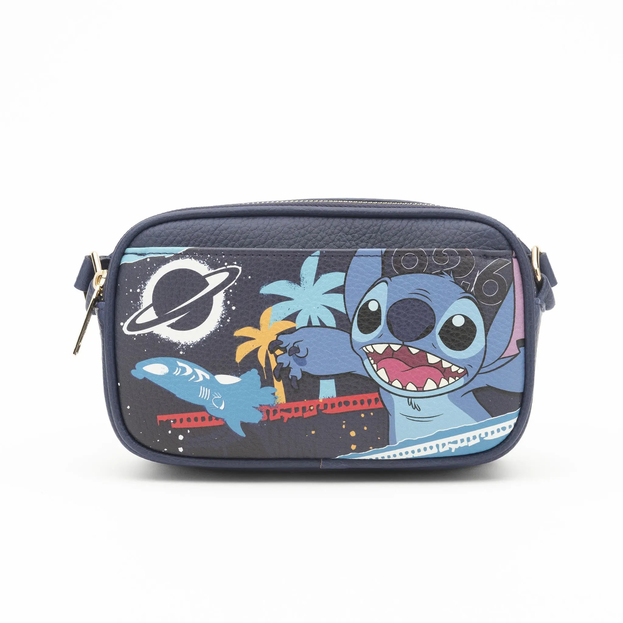 Stitch Double Zipper Crossbody/Shoulder Bag