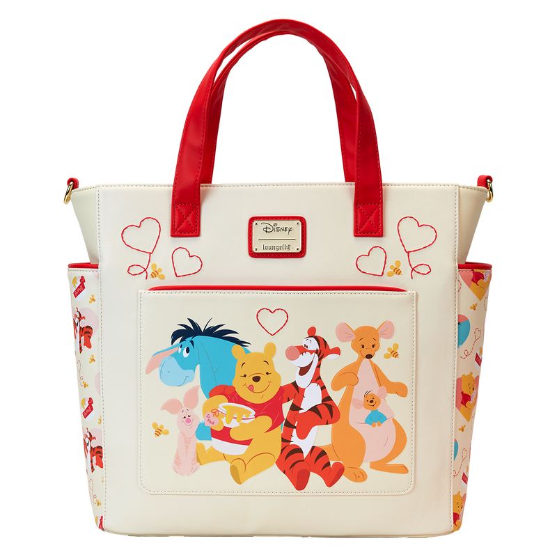 Winnie The Pooh & Friends Hearts Convertible Backpack & Tote Bag