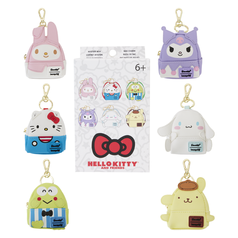 Loungefly HELLO KITTY 50TH ANNIVERSARY CLASSIC MYSTERY BOX MINI BACKPACK KEYCHAINS