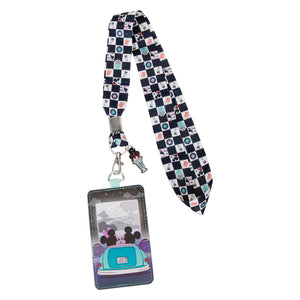 Loungefly DISNEY MICKEY AND MINNIE DATE NIGHT DRIVE-IN LANYARD WITH CARDHOLDER