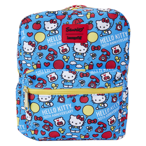 Loungefly HELLO KITTY 50TH ANNIVERSARY CLASSIC AOP NYLON SQUARE MINI BACKPACK