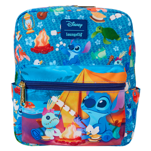 Stitch Camping Cuties All-Over Print Nylon Square Mini Backpack