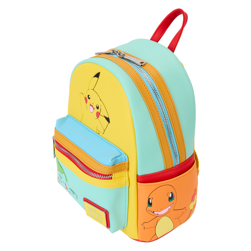 Loungefly Pokémon Color Block Starters Mini Backpack