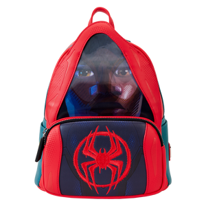 Loungefly Spider-Verse Miles Morales Hoodie Cosplay Lenticular Mini Backpack