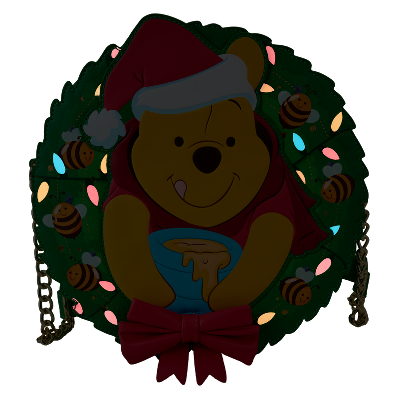 Loungefly Winnie The Pooh Stuck In Wreath Glow Crossbody Bag