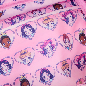 Loungefly Disney Princess Manga Style All-Over Print Nylon Square Mini Backpack